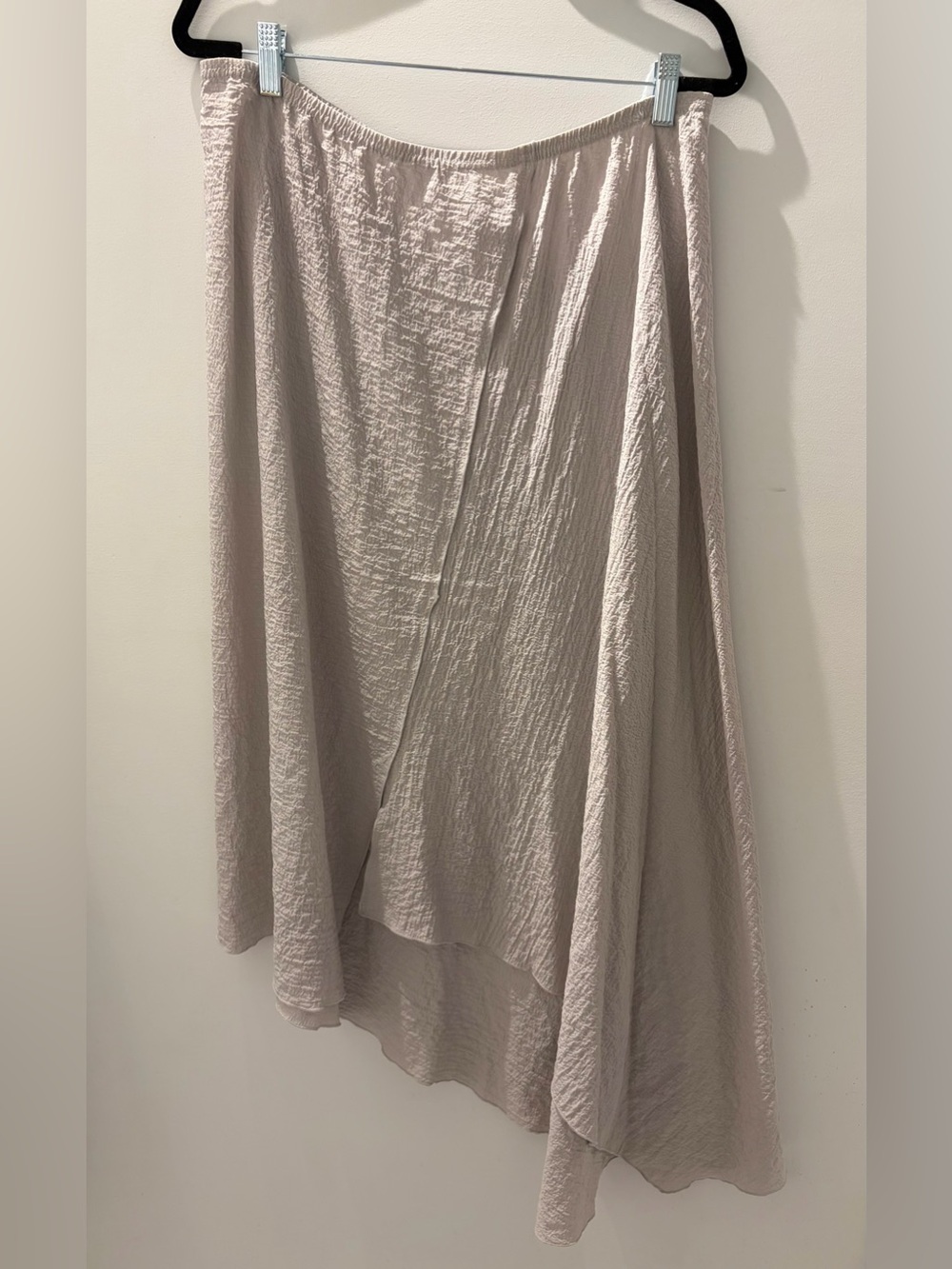 Linda Lundstrom Asymmetrical Midi Maxi Skirt | Stretch Crinkle Skirt | Size 16 - Picture 2 of 5